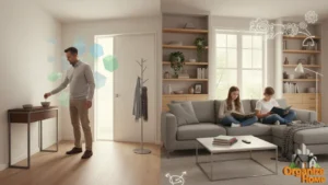 Bedroom organization with storage solutions and tidy space